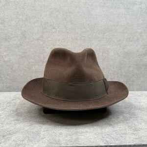 Mayser Brown Wool Felt Fedora Hat Made in Germany Size 7 3/8 59 Mens Vintage